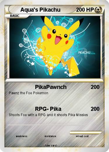 Pokemon Aqua's Pikachu