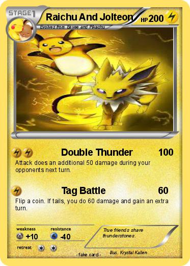Pokemon Raichu And Jolteon
