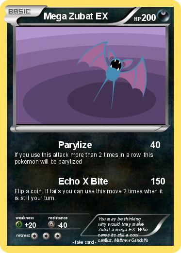 Pokemon Mega Zubat EX