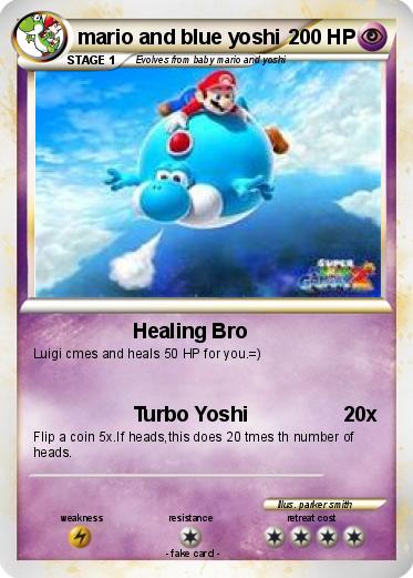 Pokemon mario and blue yoshi