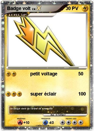 Pokemon Badge volt