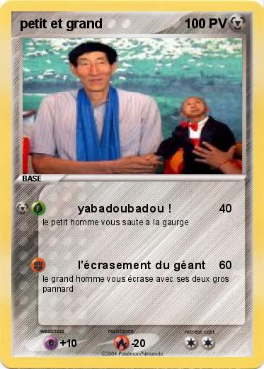 Pokemon petit et grand                                           