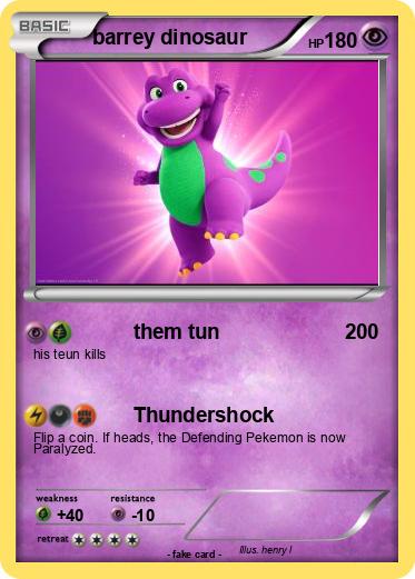 Pokemon barrey dinosaur