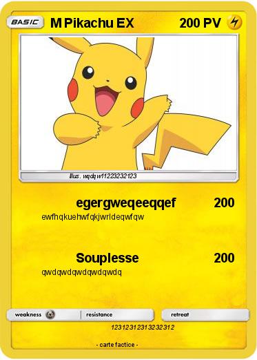 Pokemon M Pikachu EX