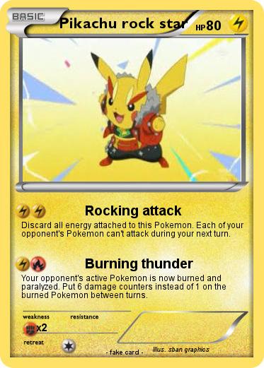 Pokemon Pikachu rock star