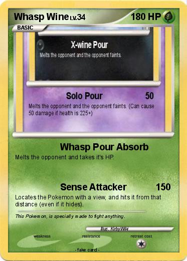Pokemon Whasp Wine