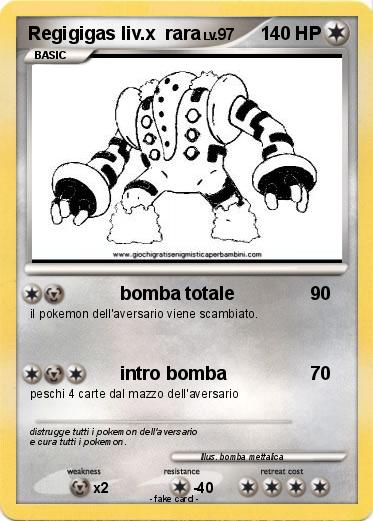 Pokemon Regigigas liv.x  rara