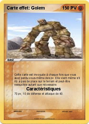 Pokemon Carte effet: Golem