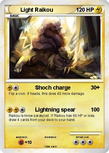 Pokemon Light Raikou