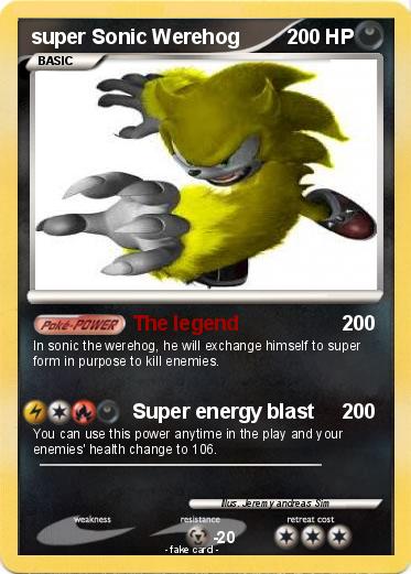 Pokemon super Sonic Werehog