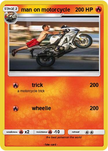 Pokemon man on motorcycle