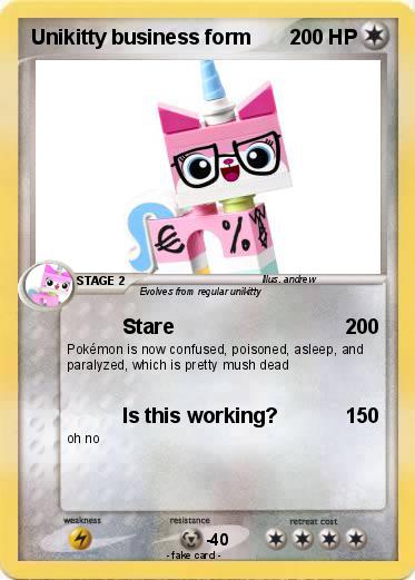 Pokemon Unikitty business form
