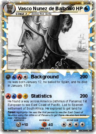 Pokemon Vasco Nunez de Balboa
