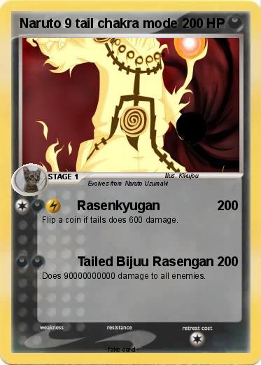 Pokemon Naruto 9 tail chakra mode