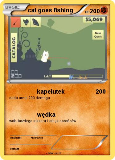 Pokemon cat goes fishing