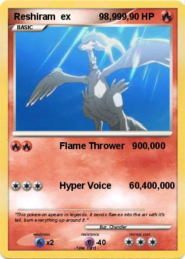 Pokemon Reshiram  ex           98,999,