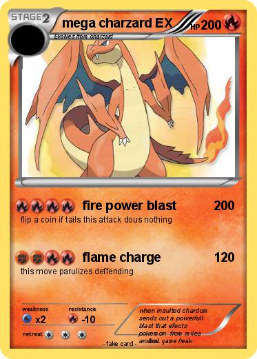 Pokemon mega charzard EX