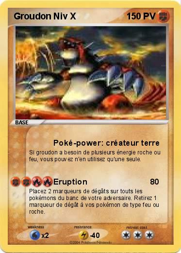 Pokemon Groudon Niv X