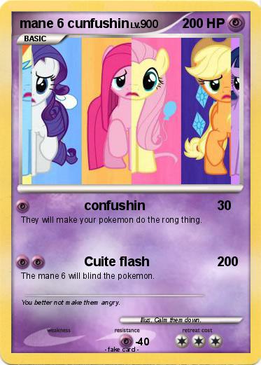 Pokemon mane 6 cunfushin