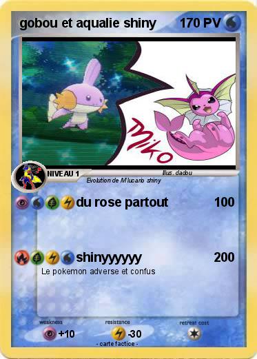 Pokemon gobou et aqualie shiny