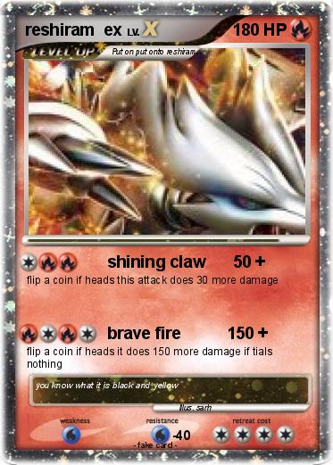 Pokemon reshiram  ex