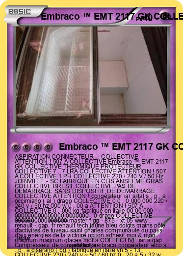 Pokemon Embraco ™ EMT 2117 GK COLLECTIVE
