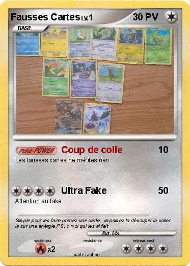 Pokemon Fausses Cartes