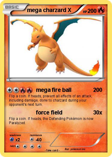 Pokemon mega charzard X