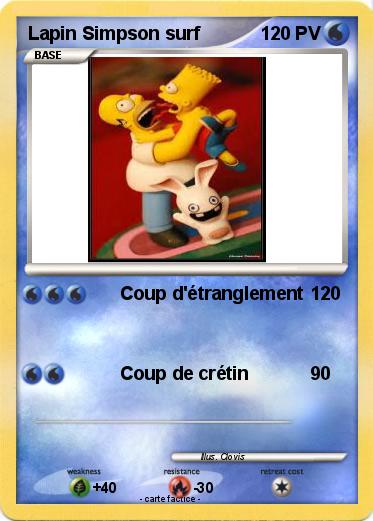 Pokemon Lapin Simpson surf