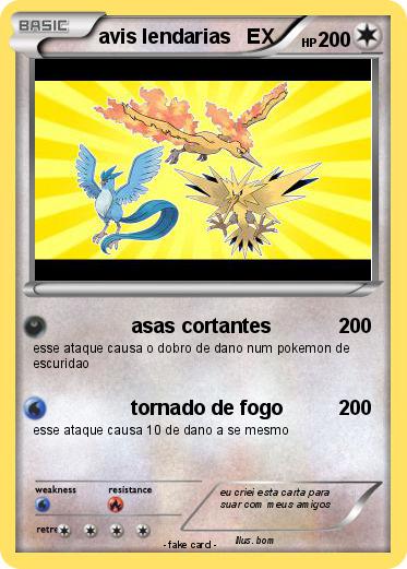 Pokemon avis lendarias   EX