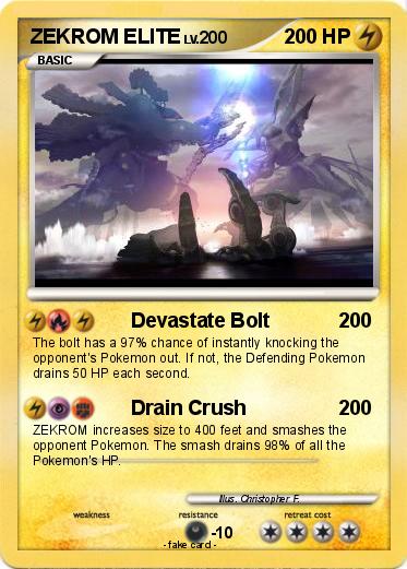 Pokemon ZEKROM ELITE