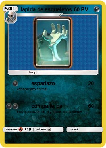 Pokemon lapida de esqueletos