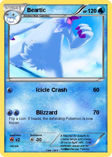 Pokémon Beartic 101 101 - Icicle Crash - My Pokemon Card
