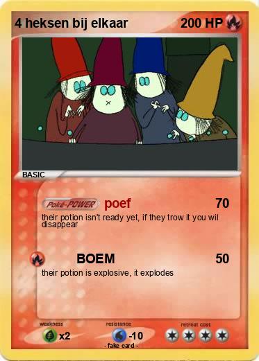 Pokemon 4 heksen bij elkaar