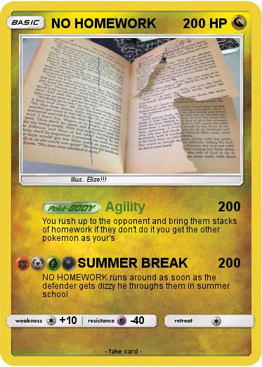 Pokemon NO HOMEWORK