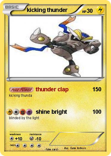 Pokemon kicking thunder