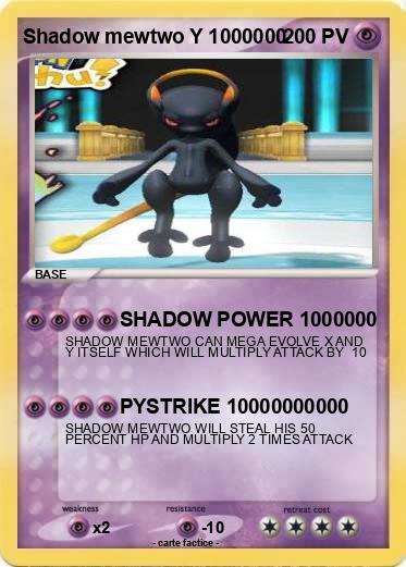Pokemon Shadow mewtwo Y 1000000