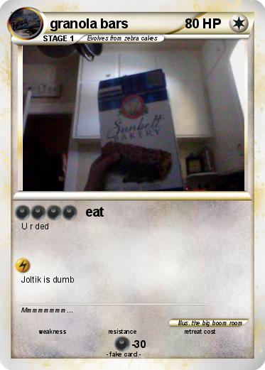 Pokemon granola bars