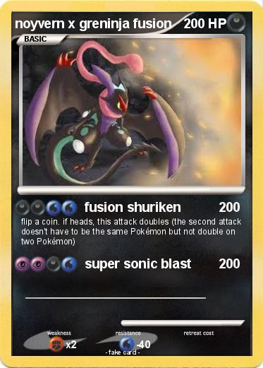 Pokemon noyvern x greninja fusion