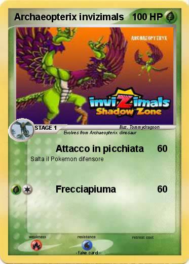 Pokemon Archaeopterix invizimals