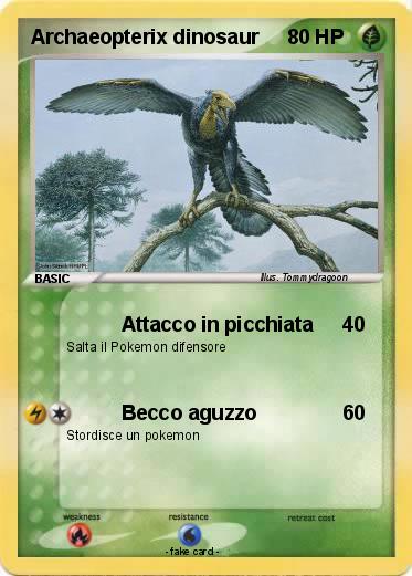 Pokemon Archaeopterix dinosaur