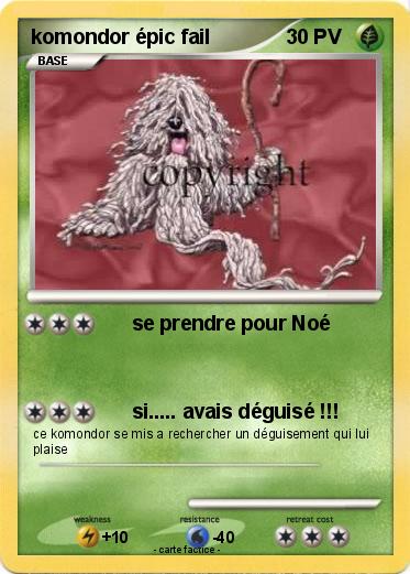 Pokemon komondor épic fail