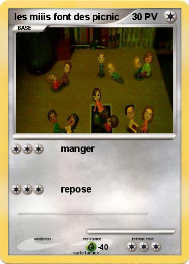 Pokemon les miiis font des picnic