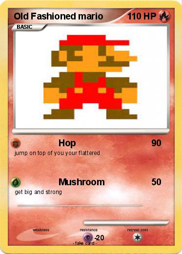 Pokemon Old Fashioned mario