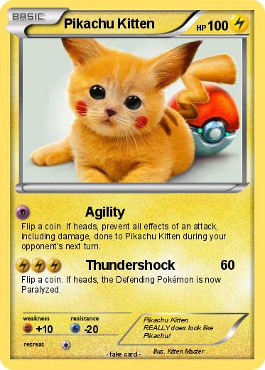 Pokemon Pikachu Kitten