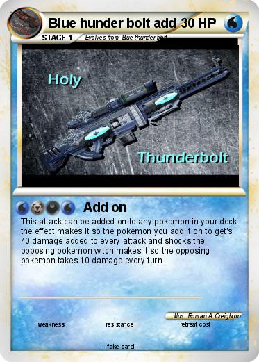 Pokemon Blue hunder bolt add