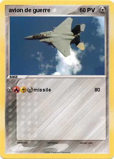 Pokemon avion de guerre