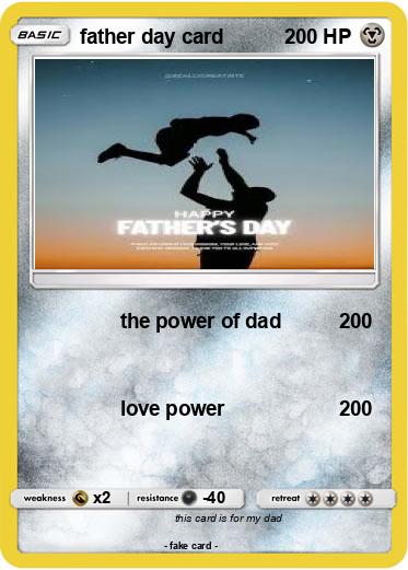 Pokemon father day card