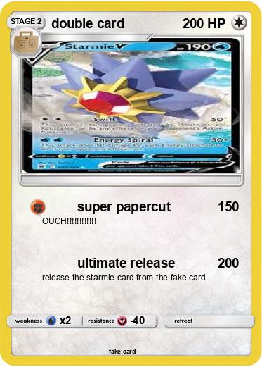 Pokemon double card