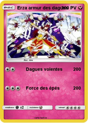 Pokemon Erza armur des dagues